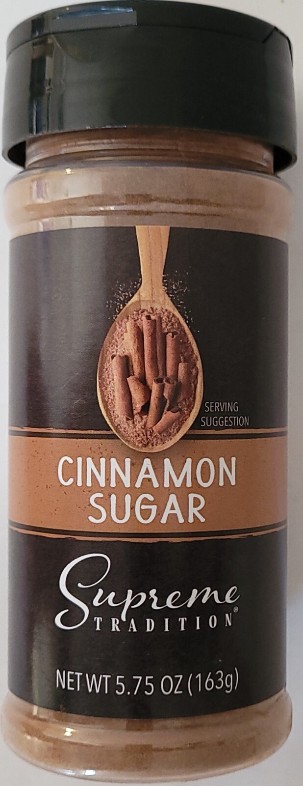 Culinary Flavoring Cinnamon Sugar 5.75 oz Flip-Top Shaker Bottles