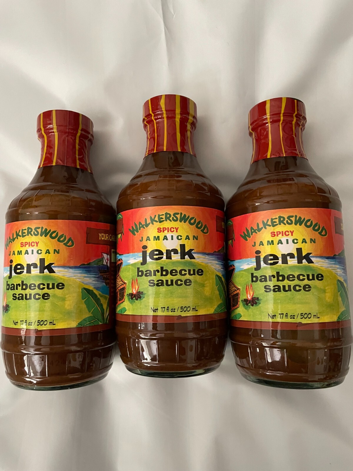 Walkerswood Spicy Jamaican Jerk Barbecue BBQ Sauce 17 oz (Pack of 3) – Authentic