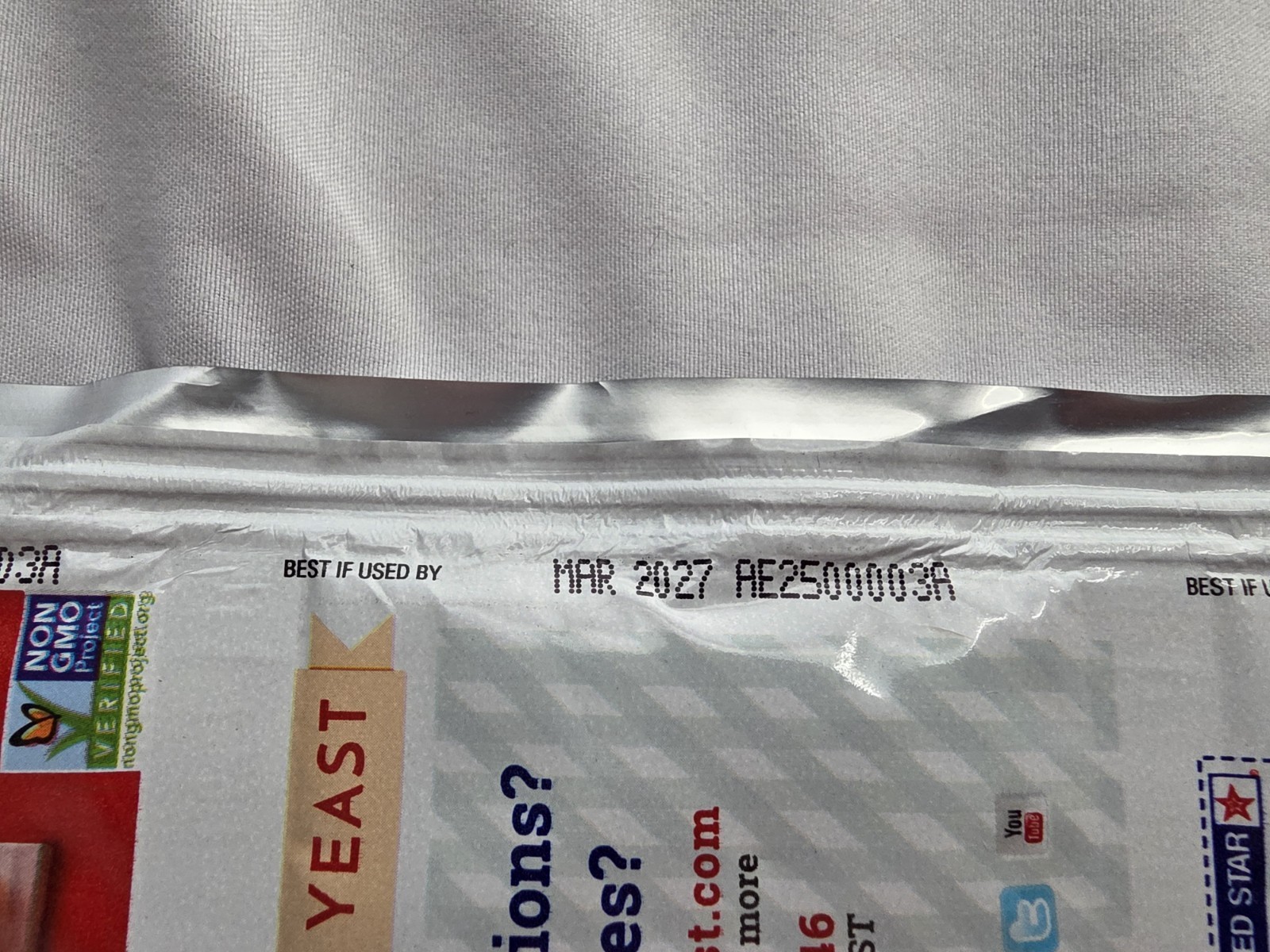 Red Star All-Natural Active Dry Yeast, 0.75-Ounces, 3-Pack Strip Exp 03 / 2027