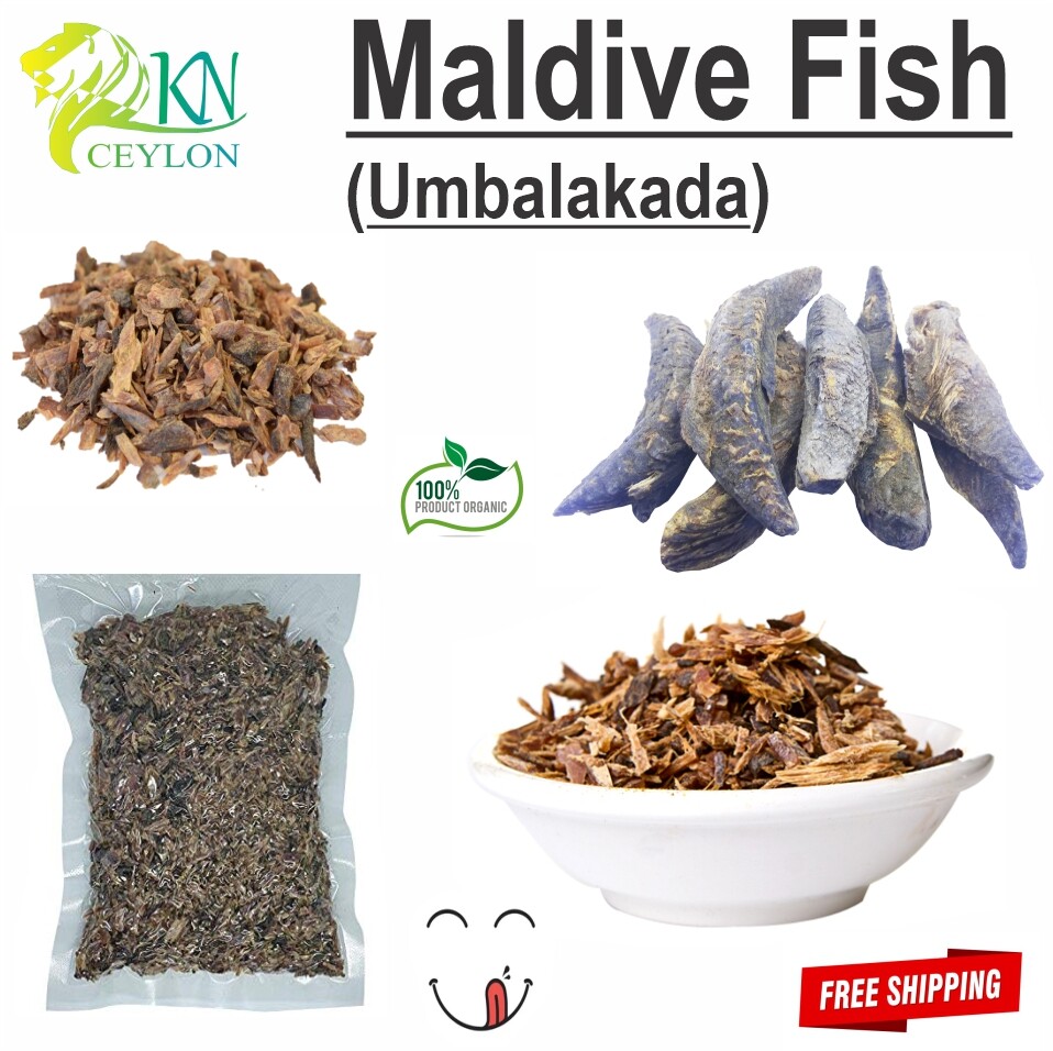 Maldive Dried Fish Chips 50g 100% Pure Natural Fresh Ceylon Species (Umbalakada)