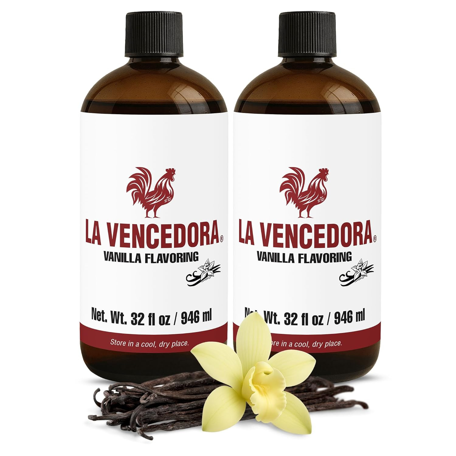 Mexican Vanilla – Large 32Oz Bottles (Pack of 2) – Traditional Vanilla Flavoring