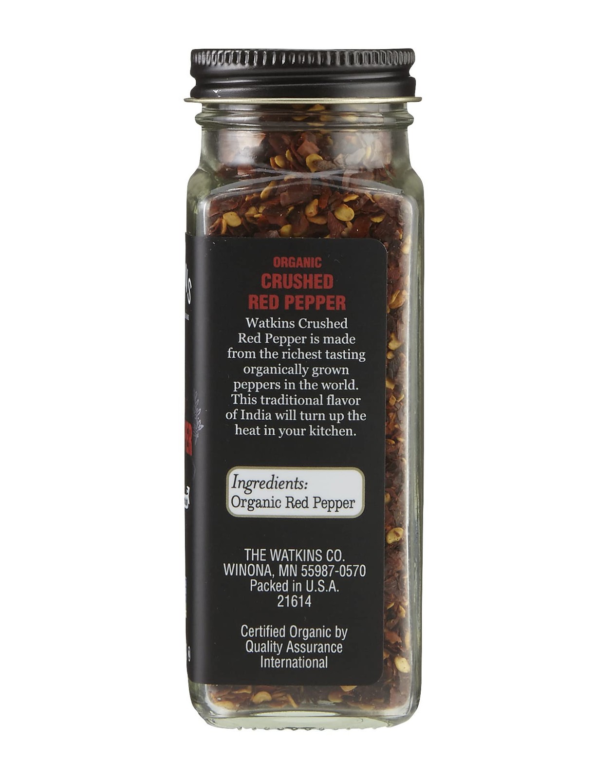 Watkins Gourmet Organic Spice Jar, Crushed Red Pepper, 1.6 oz, As Shown