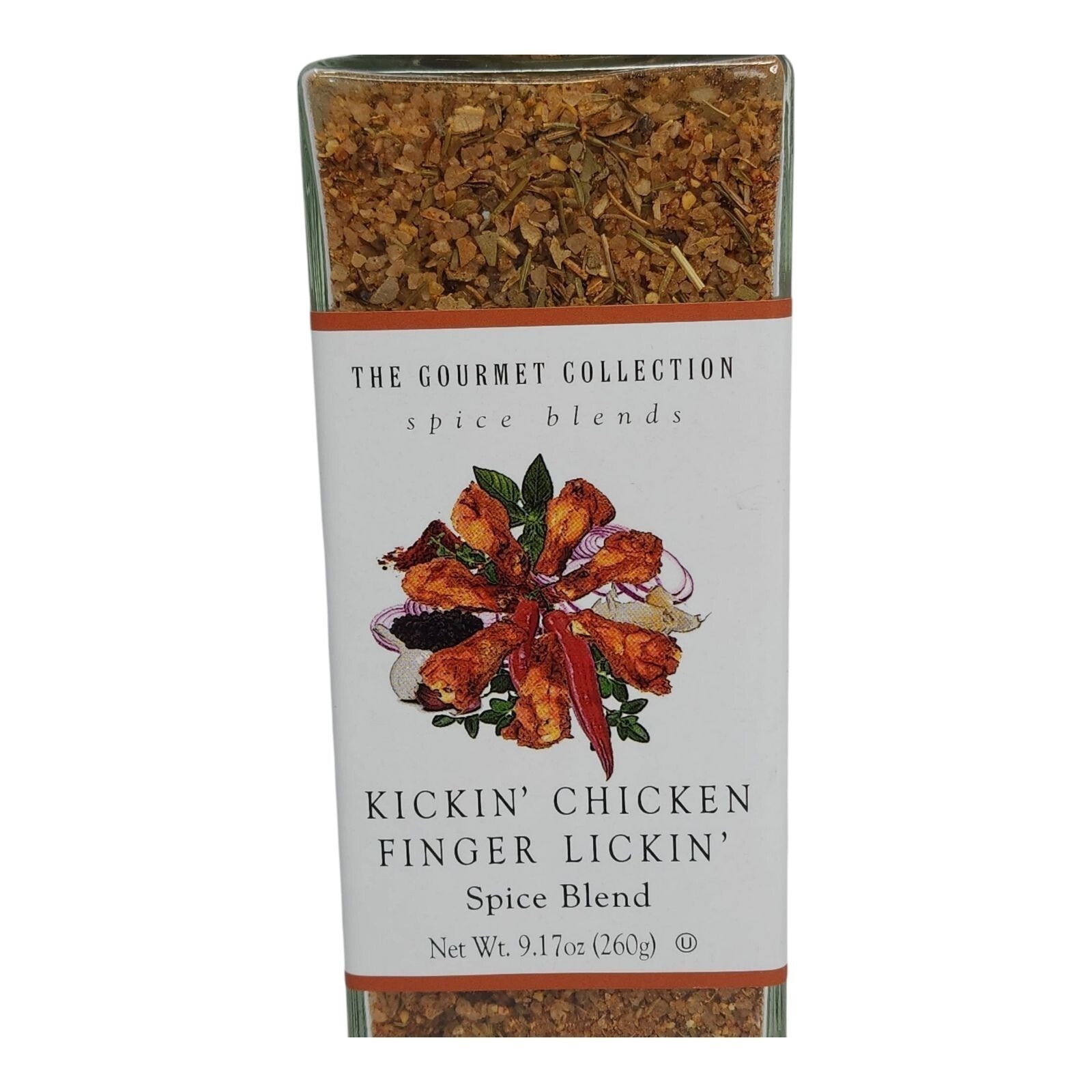The Gourmet Collection Kickin Chicken Finger Lickin Spice Blend Glass Jar 11/28
