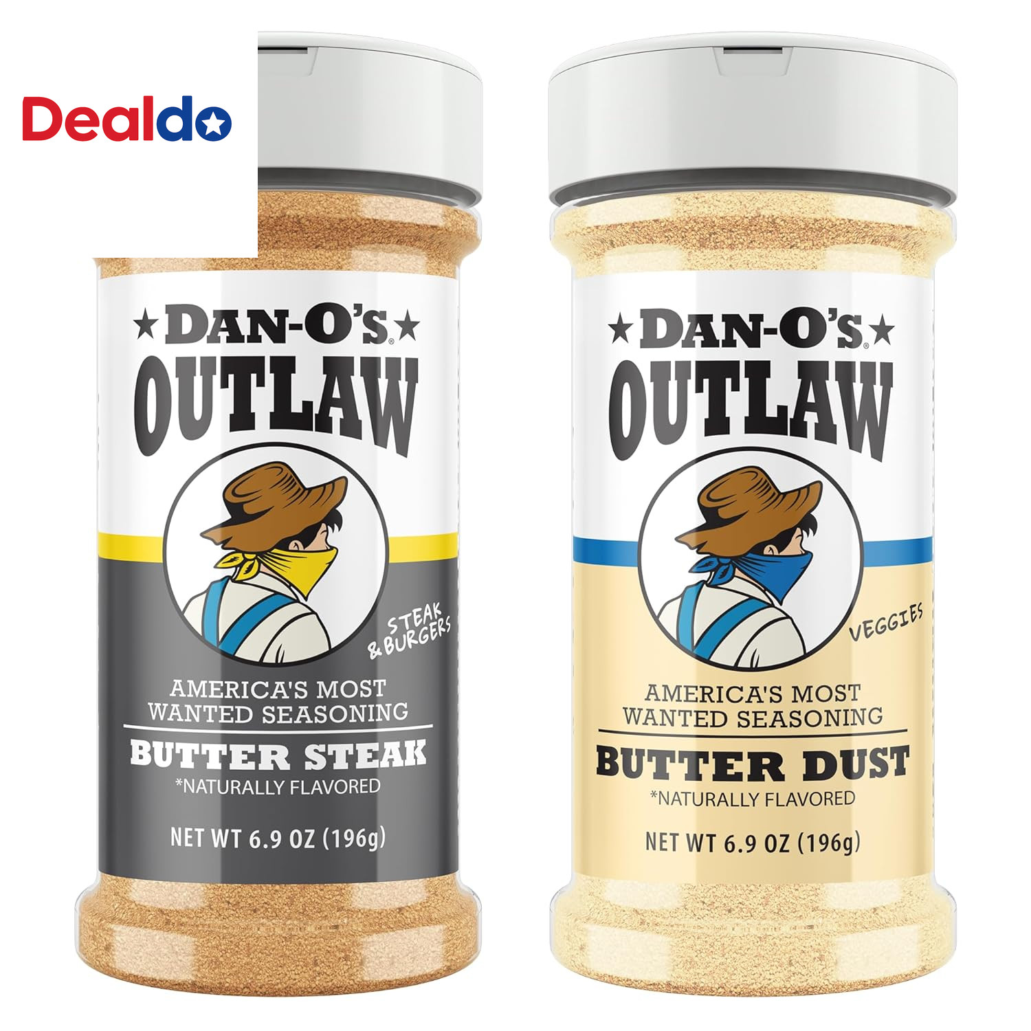 Outlaw Seasoning 2 Bottle Combo- Butter Dust & Butter Steak Seasoning