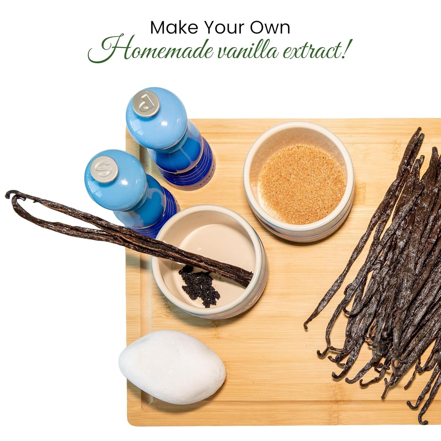 Gourmet Vanilla Beans 16oz – Madagascar Bourbon, Grade A, Baking Essential