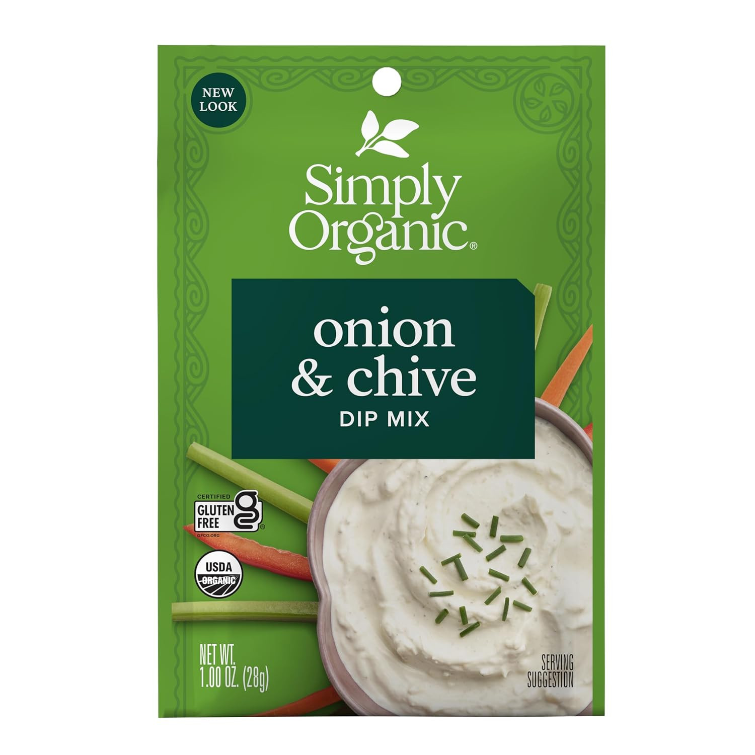 Simply Organic Onion & Chive Dip Mix, Certified Organic | 1 Oz