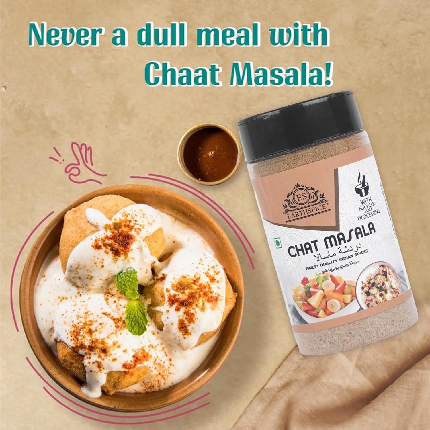 Earth Spice Chat Masala Tangy Flavorful Indian Spice Mix 100 Gm