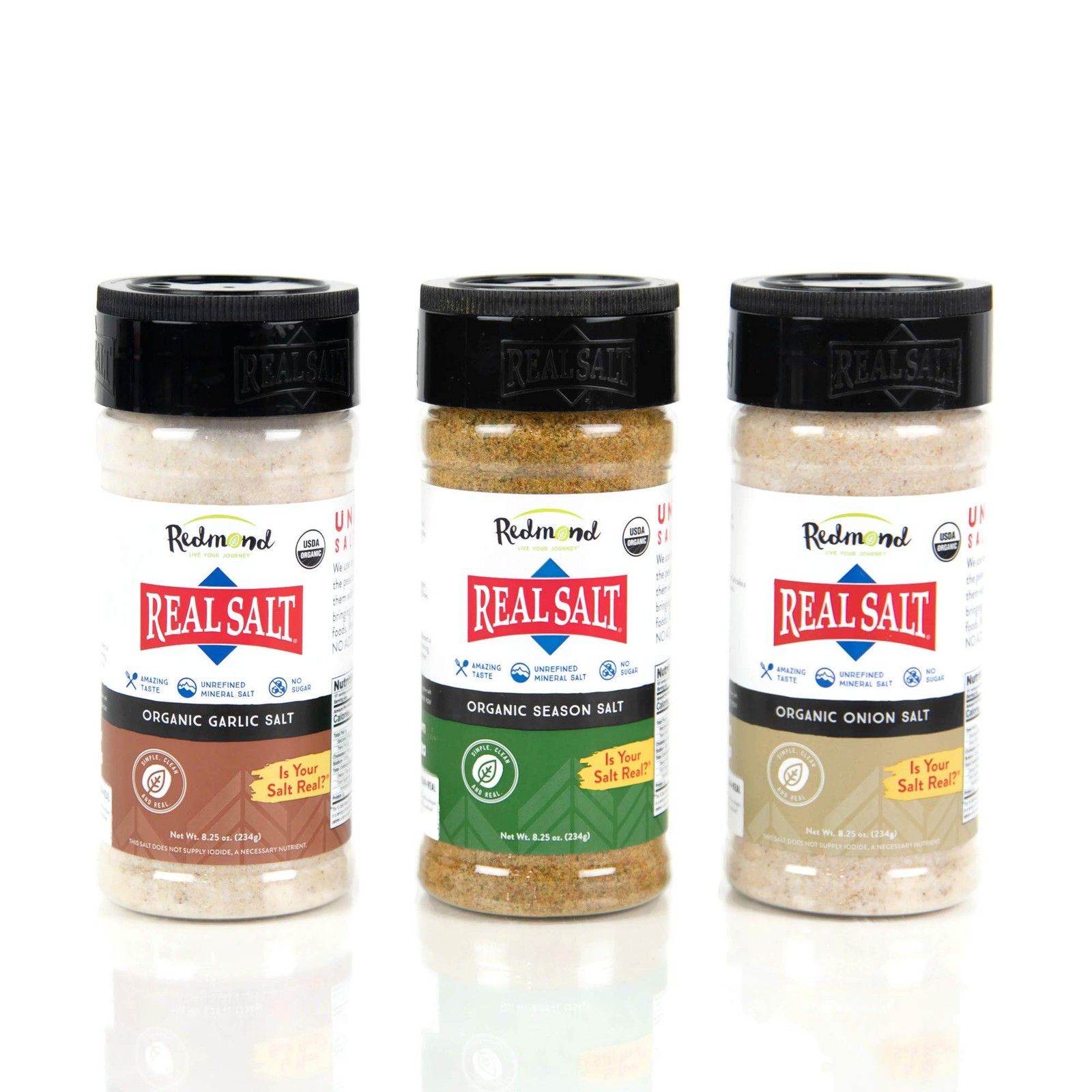 Sea Salt Seasoning 8.25 Ounce Shaker Bundle Onion Garlic