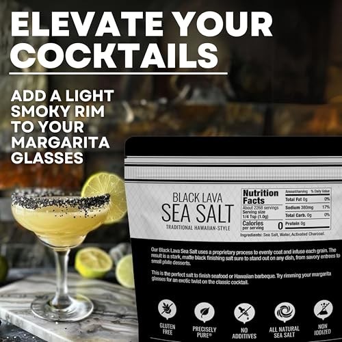 Black Lava Sea Salt 5 Pound Pouch Seasoning Grilling Finishing Smoky Flavor