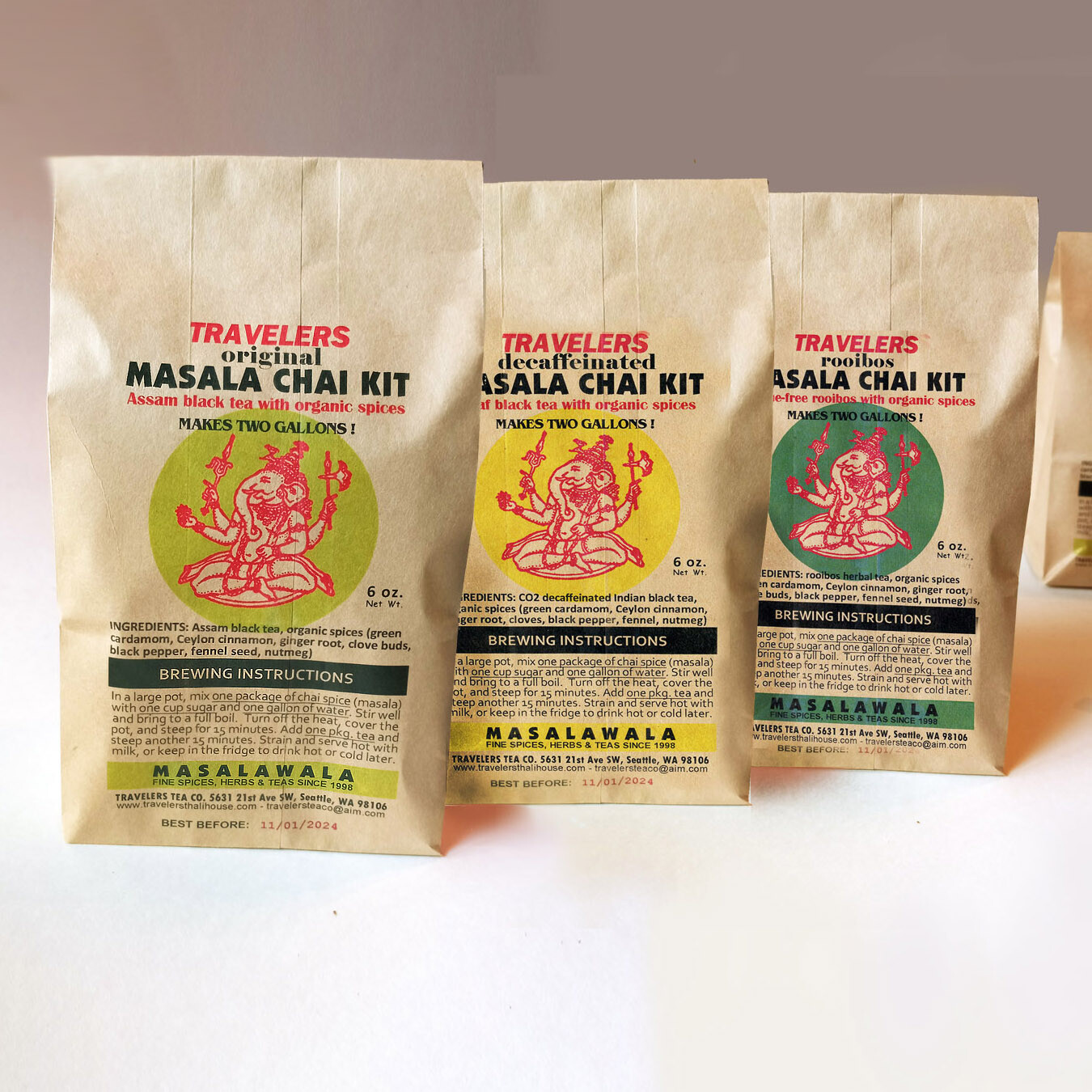 Travelers Masala Chai Kit – makes 2 gallons (6 oz.)