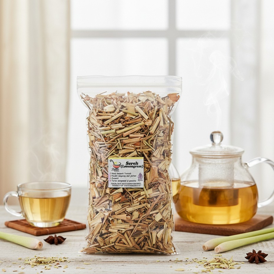 Dried Lemongrass 50g Sereh Kering for Tea & Cooking, Refill Habit Aroma Ritual