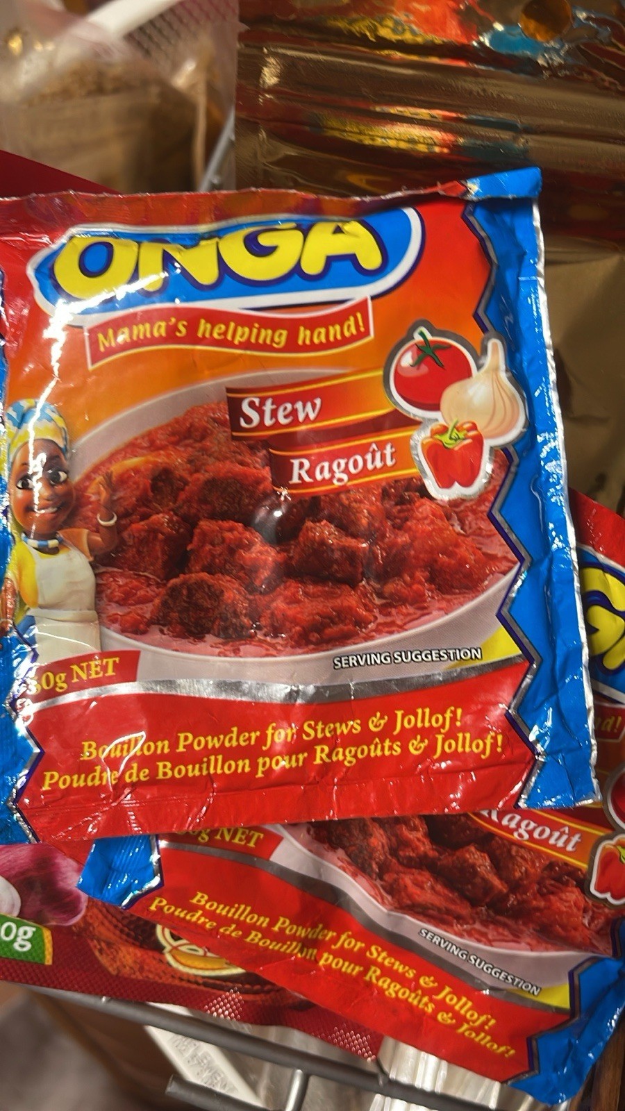 Onga Seasoning Packet Pack of 3 Sachets for Cooking and Grilling