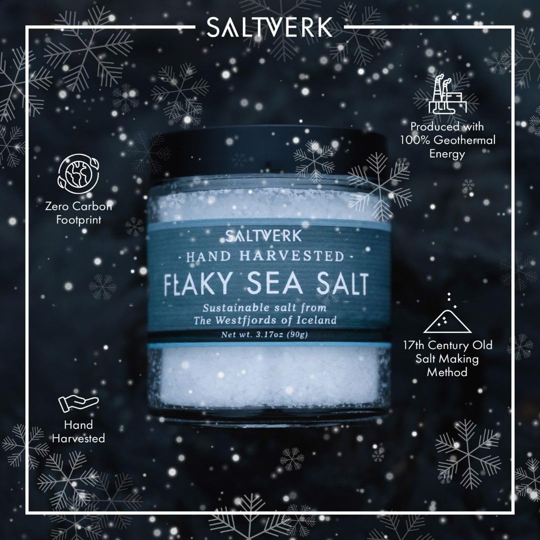 Saltverk Sea Salt – Gourmet, Icelandic, Hand Harvested 3.17 Ounce (Pack of 1)