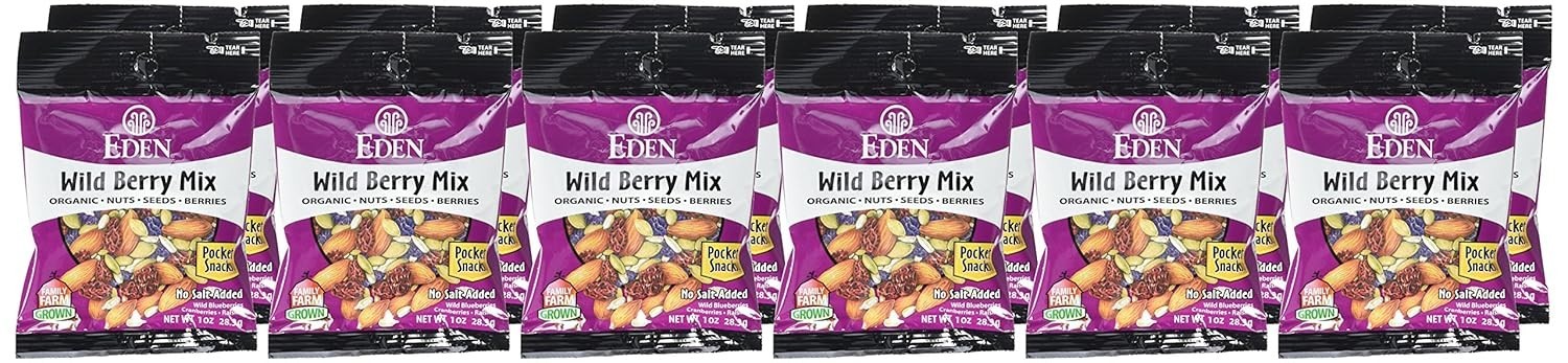 Eden Organic Snack Mix, Wild Berry, 1 Ounce (Pack of 12)