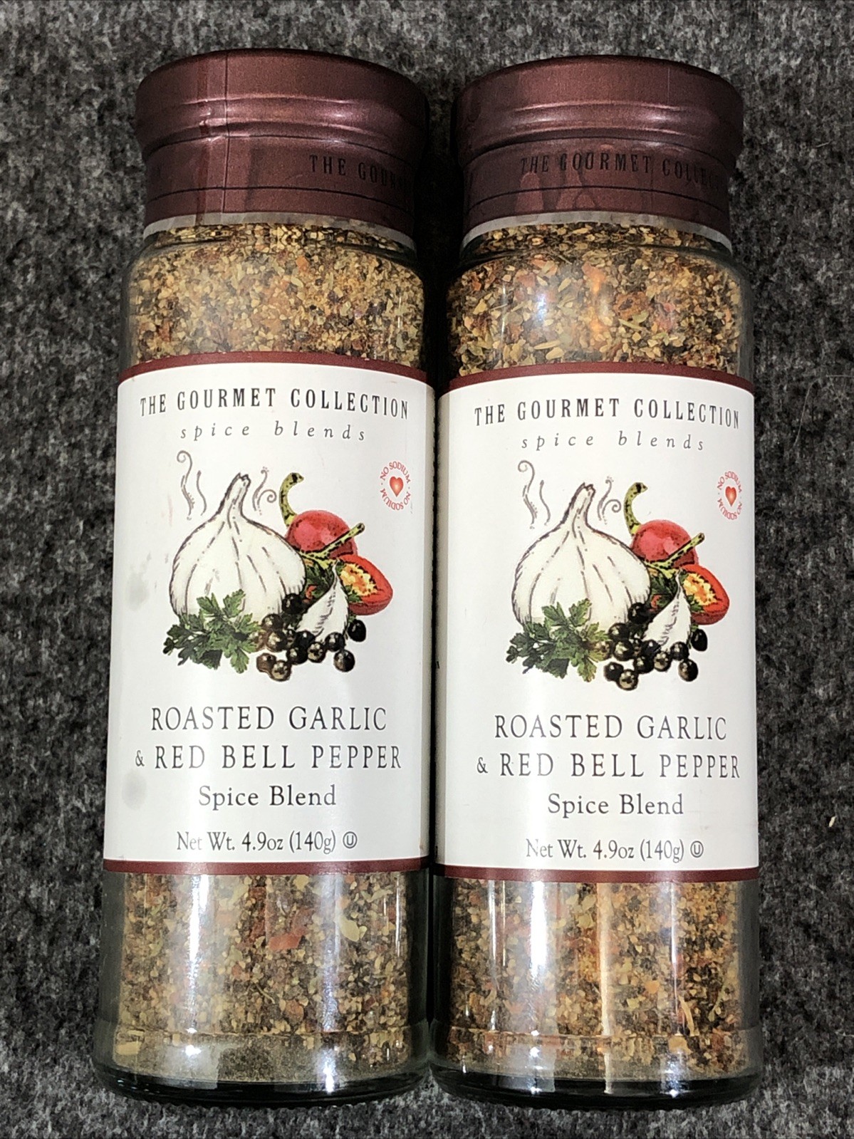 2 PACK ~ Gourmet Collection Spice Blends ROASTED GARLIC & RED BELL PEPPER, 4.9oz