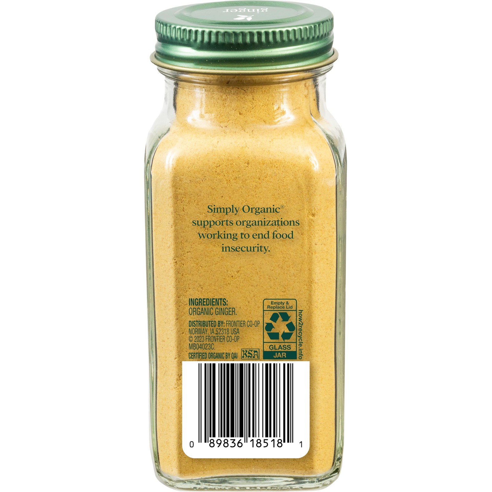 Simply Organic Ground Ginger Root, 1.64 Ounce, Non ETO, oz (Pack of 1)