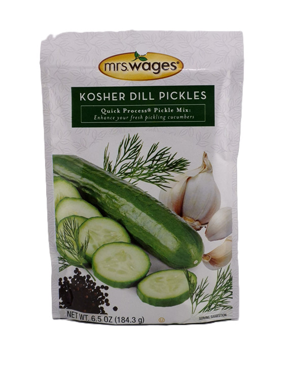 Mrs. Wages Kosher Dill Pickle Mix 6.5oz Quick Process Pickling Seasoning