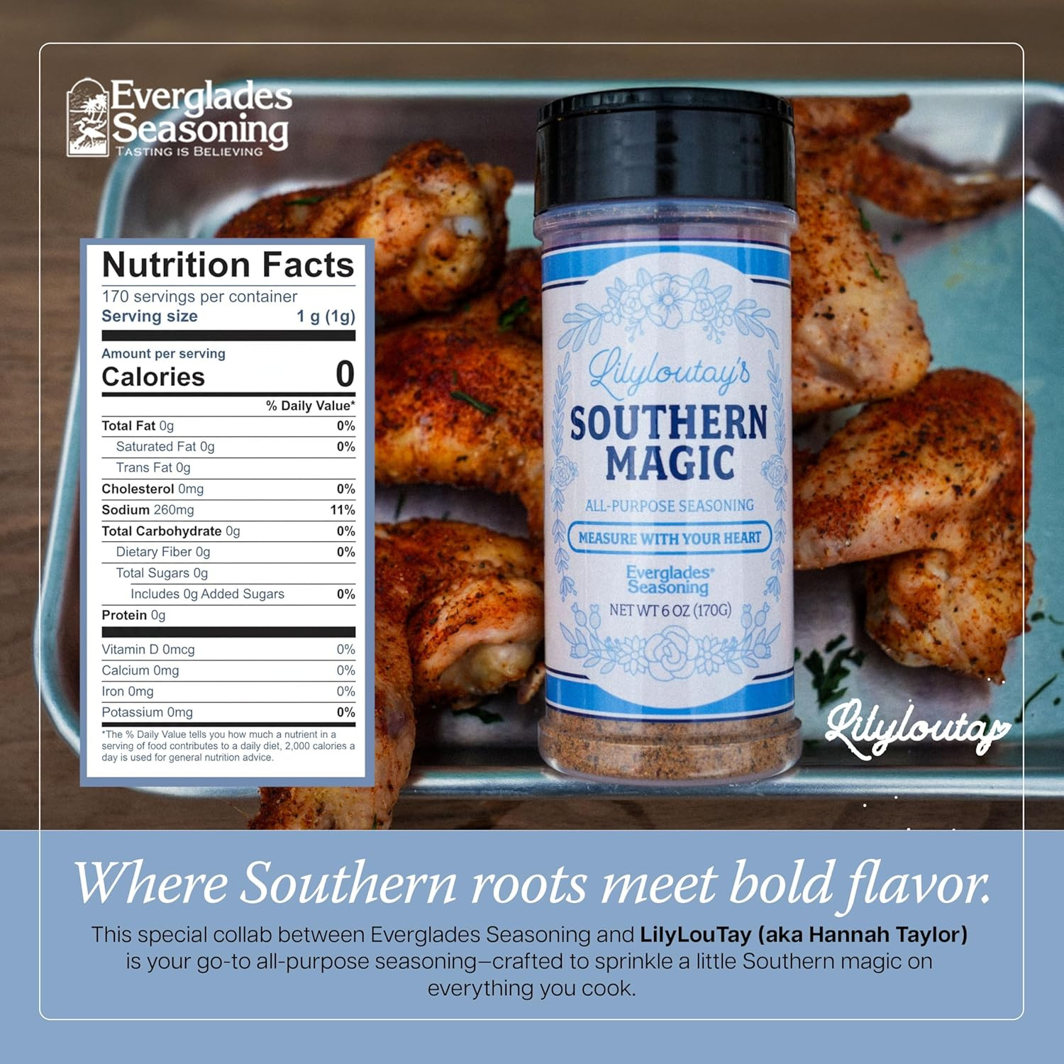 Everglades Lily Lou Tay’S Southern Magic Seasoning – Southern Spice Blend – 6 Oz