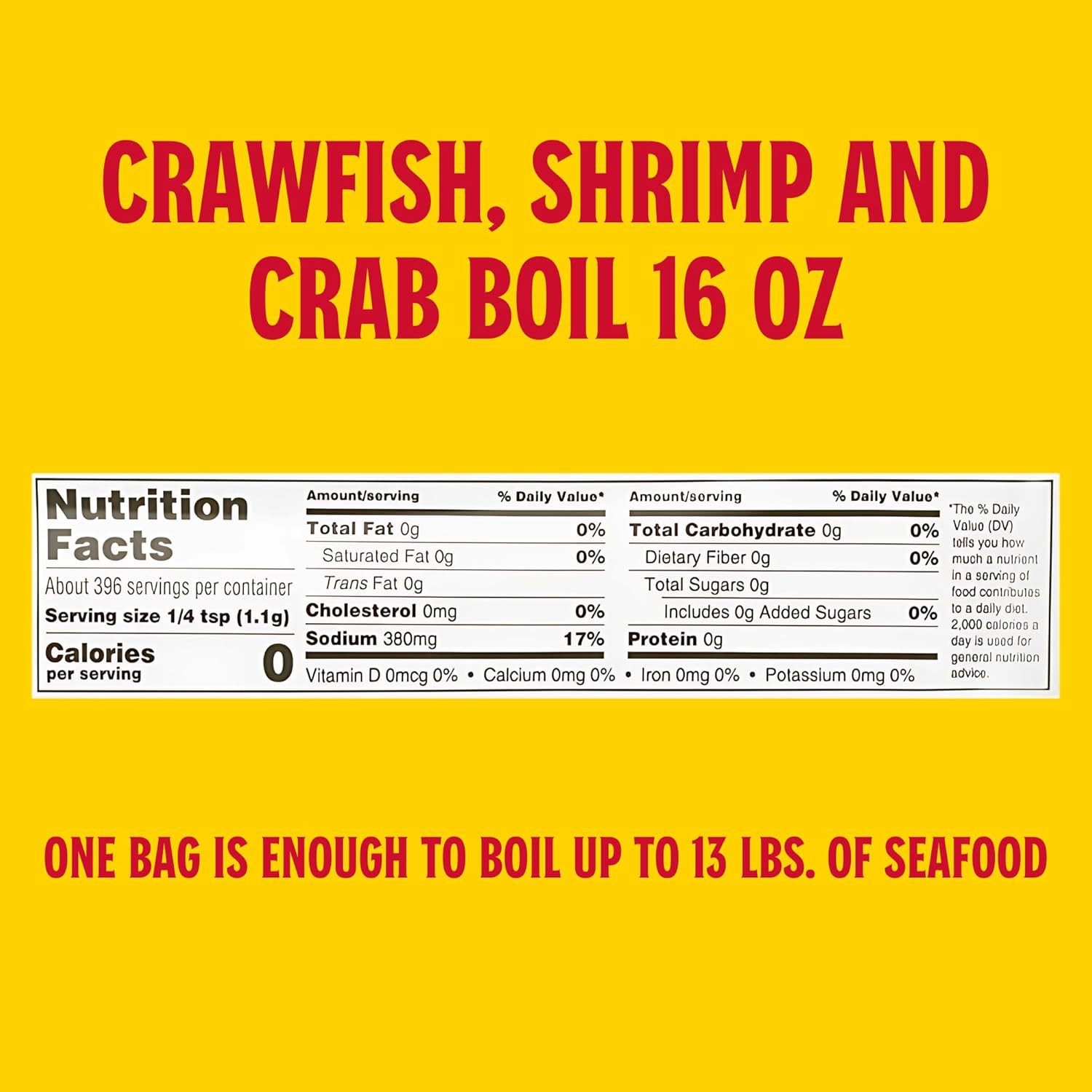 4 Pack Cajun Seafood Boil Seasoning Powder Spicy Low Salt 16 oz Each