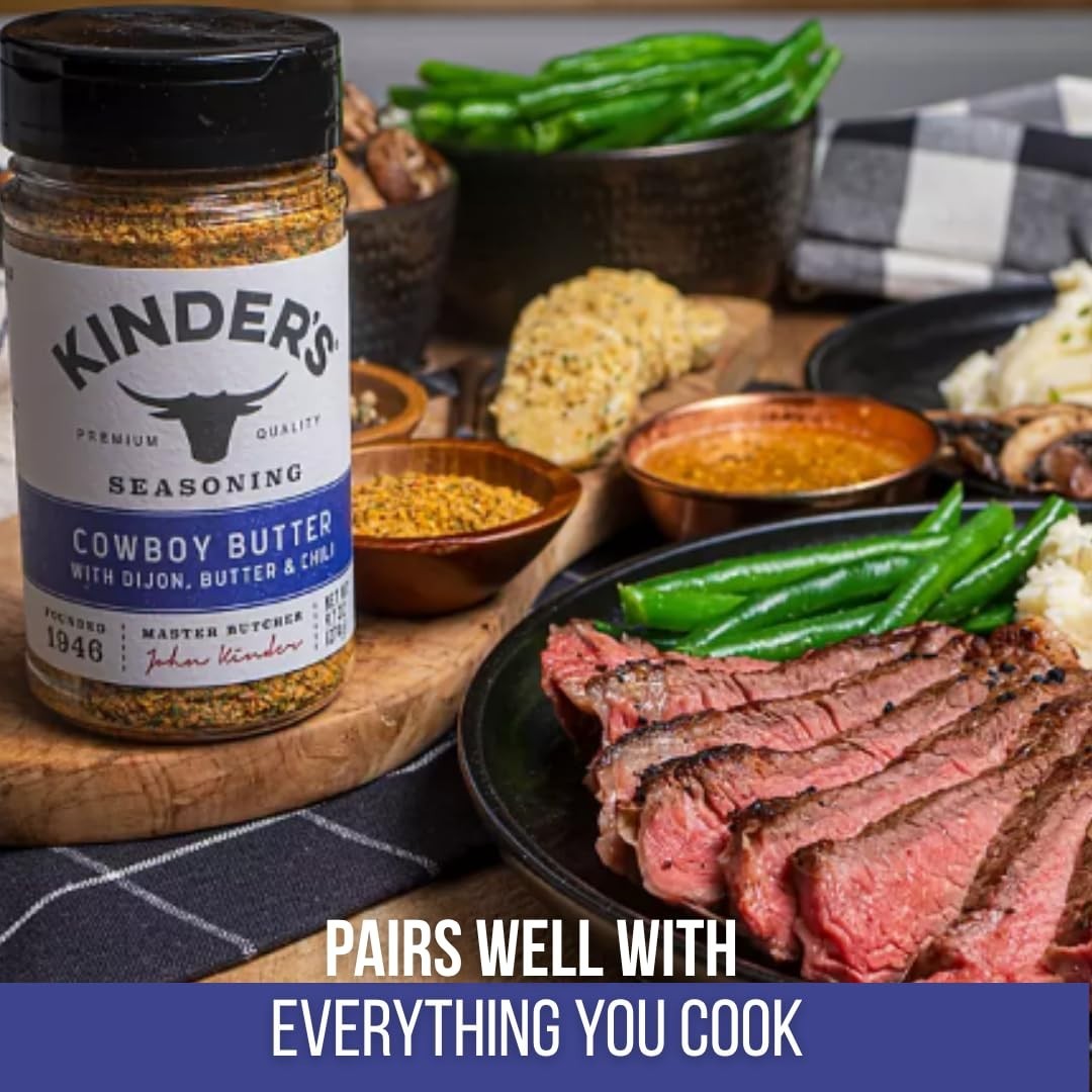 Gourmet Steakhouse & Cowboy Butter Seasoning Set – 2 Pack, 9.5 oz Rubs for Grill