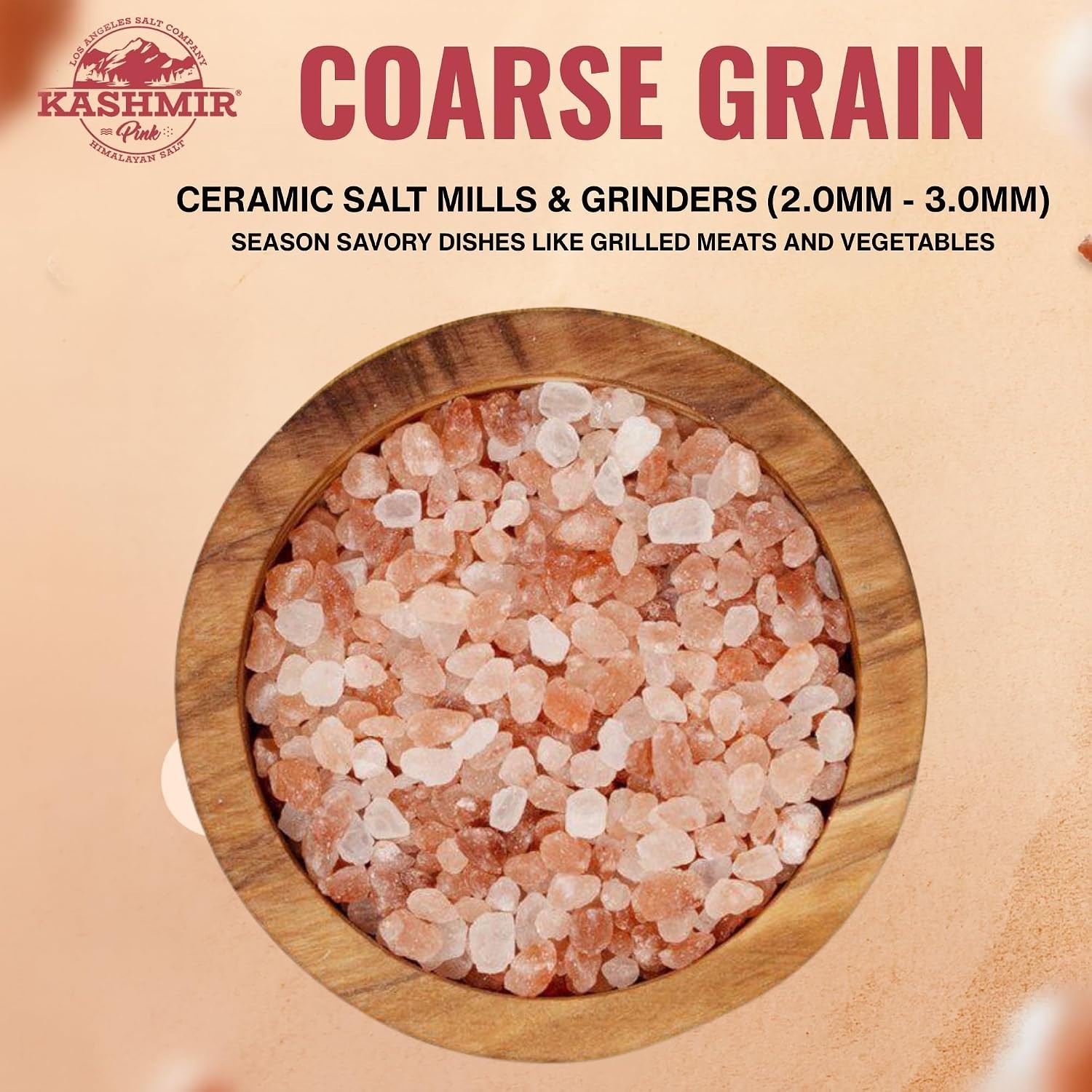 Kashmir 2.5 Lbs Pink Himalayan Salt Jar, Coarse | 100% Pure, Food Grade with …