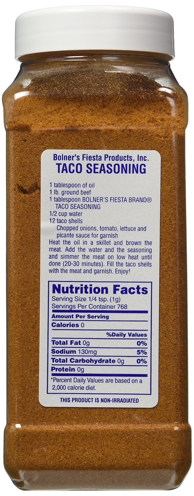 Bolner’s Fiesta Extra Fancy Taco Seasoning, 22.5 Oz. Ounce (Pack of 1)