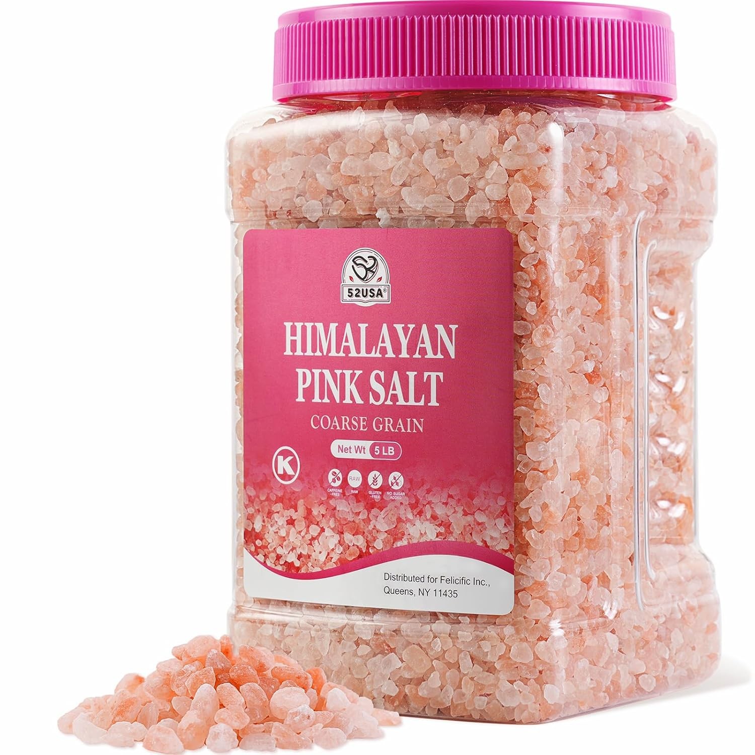 Himalayan Pink Salt Coarse Grain 39 oz 2.4 LB Pink Himalayan Sea Salt Kosher