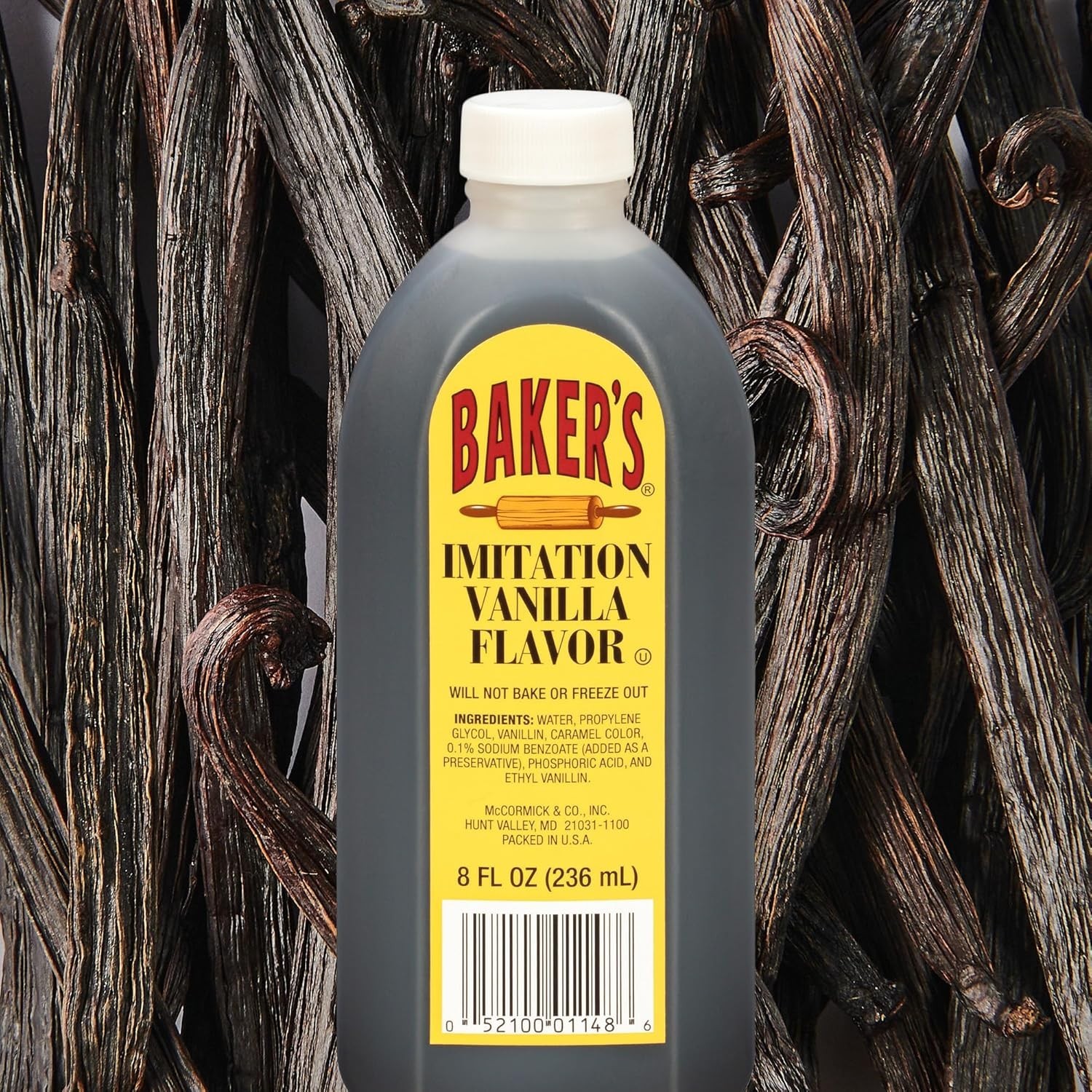 Versatile Imitation Vanilla Extract – 8 fl oz Bottles, Perfect for All Bakes