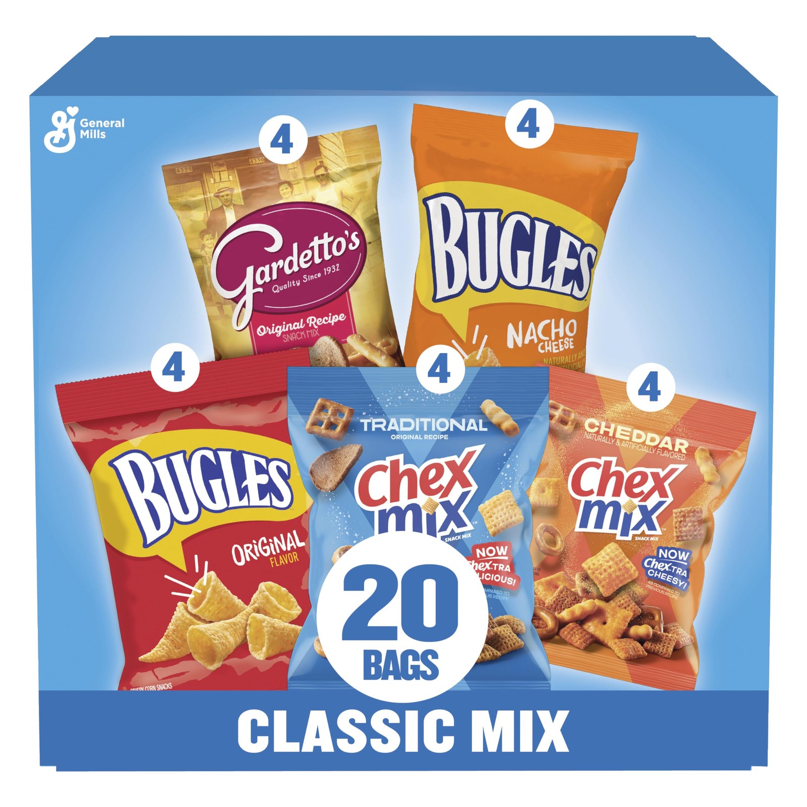 Classic Mix Snack Variety Pack, Bugles Original and 28 Ounce (Pack of 1)