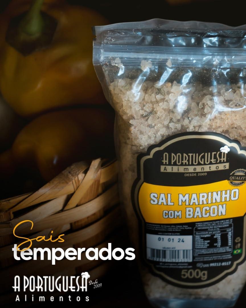 A Portuguesa Brazilian Seasoning Salt for BBQ 17.63oz | Tempero Sal Grosso para