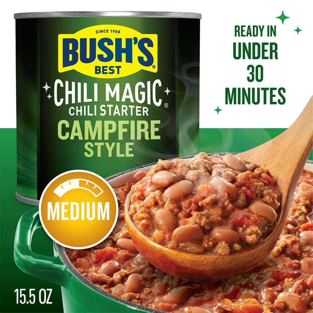 BUSH’S BEST Canned Texas Recipe Chili Magic Chili Beans Starter (Pack of 12), So