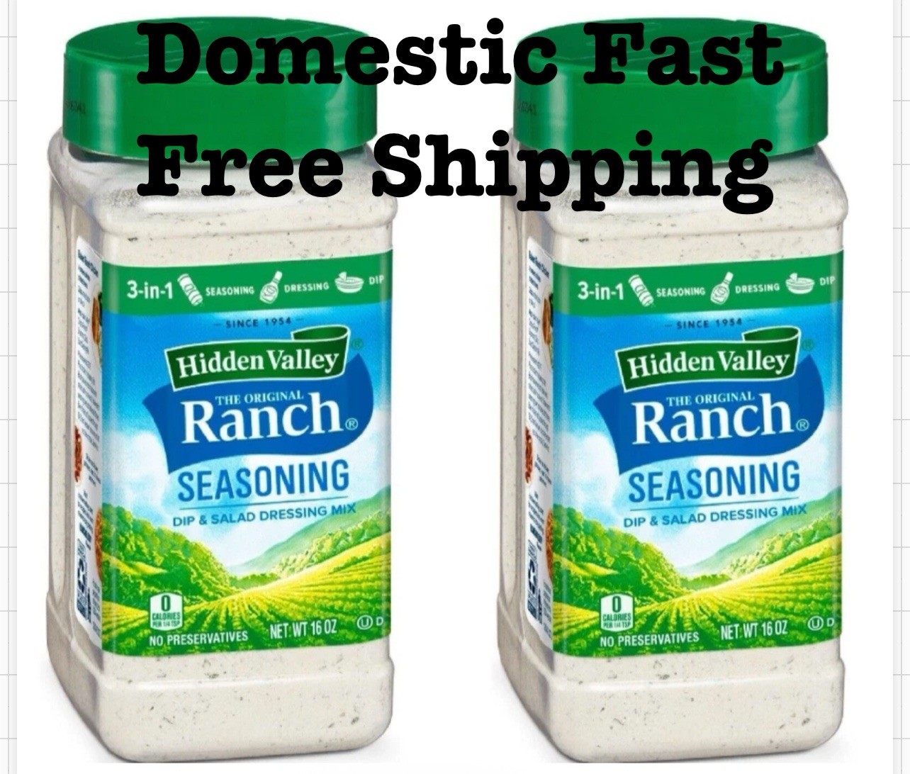 2 Pack – Hidden Valley Original Ranch Salad Dressing and Seasoning Mix (16 oz.)