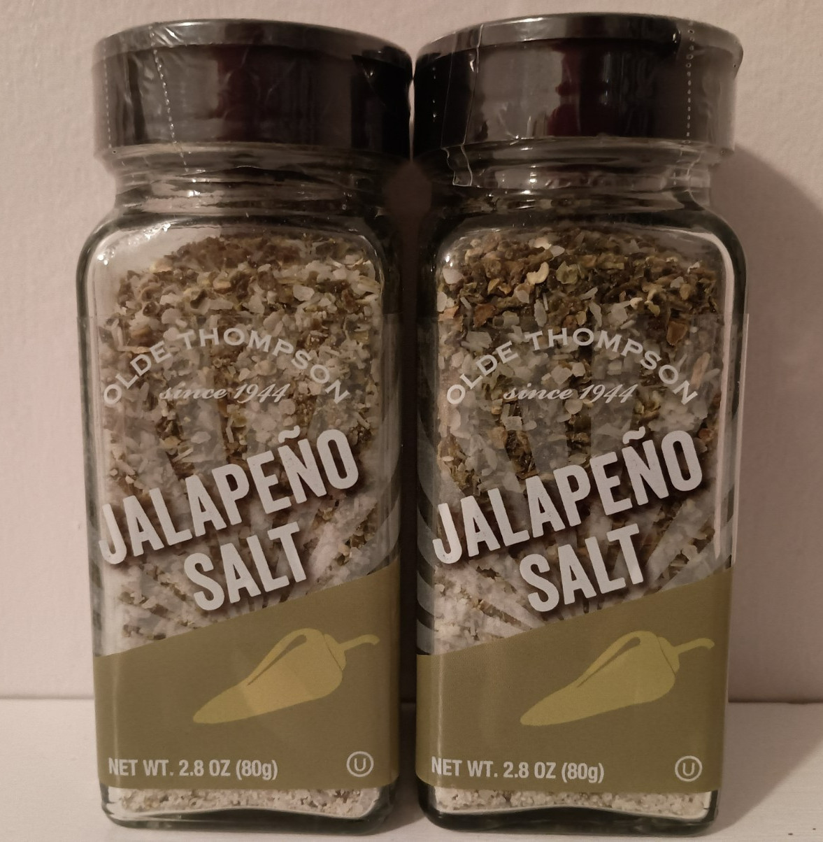 Olde Thompson Jalapeño Salt 2.8oz Shaker Bottles, Seasoning Salt (2 Pack) 11/27