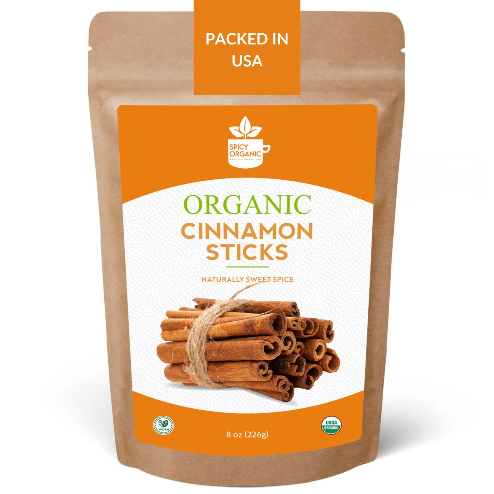 Organic Cinnamon Sticks -Gluten Free, Non-GMO, and USDA Organic -3.5-Inch Length