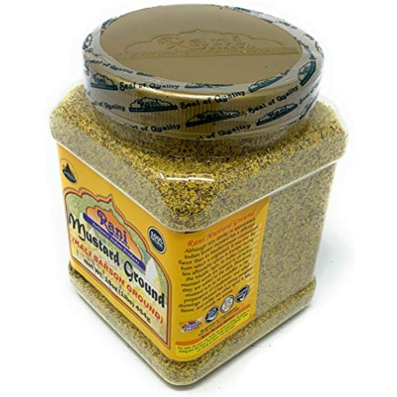 Rani Mustard Seeds Ground Powder Spice (Rai Sarson) 16oz (454g) 1lb