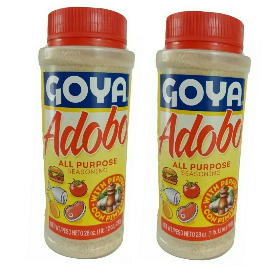 GOYA ADOBO CON PIMIENTA ALL PURPOSE SEASONING WITH PEPPER (2PKS-28oz ea BOTTLE )