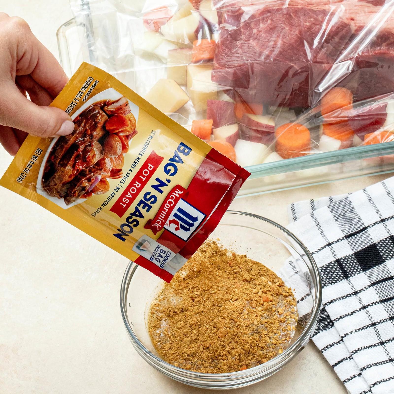 McCormick Bag ‘n Season Pot Roast Cooking 0.81 Ounce (Pack of 6), Yellow