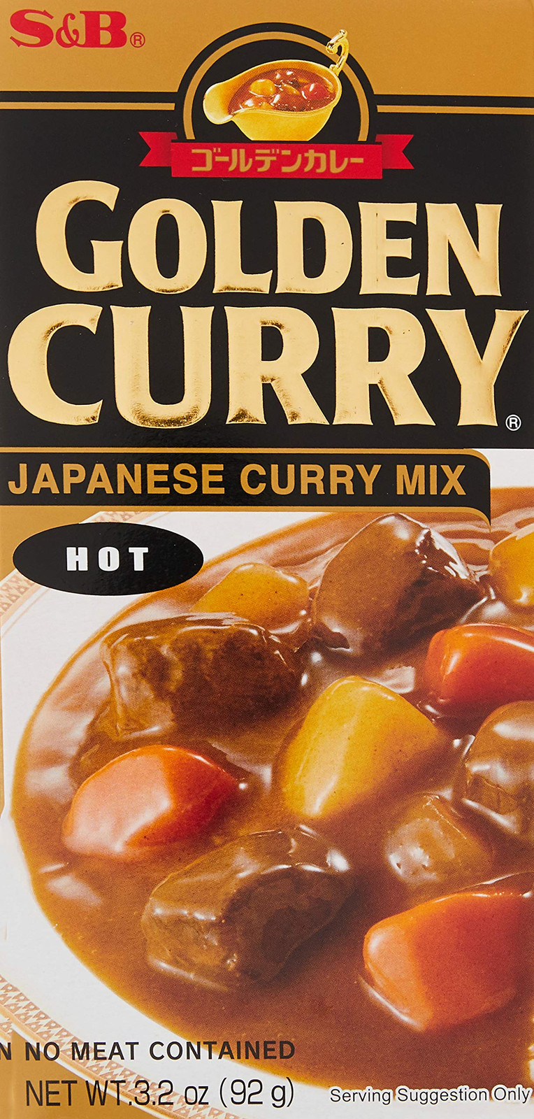 Golden Curry Sauce Mix Hot 3.2 Ounce Japanese Curry Powder Pack of 1