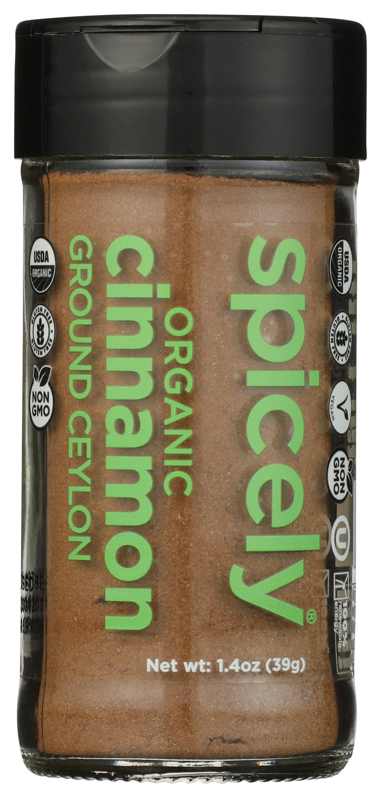 Organic Ground Ceylon Cinnamon By Spicely Organics 1.4 Oz 3 Pack