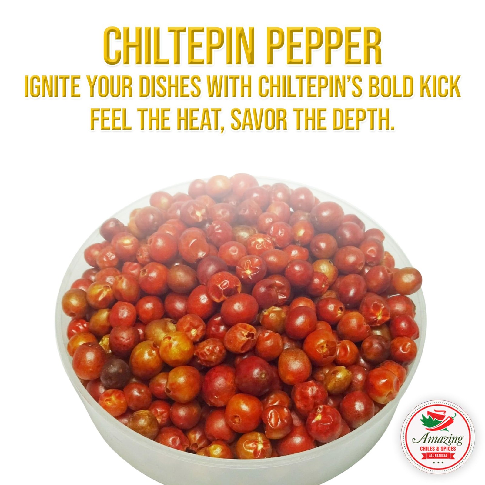 Dried Chiltepin Peppers Very Hot Smoky Flavor 1oz Bag Air Tight Resealable