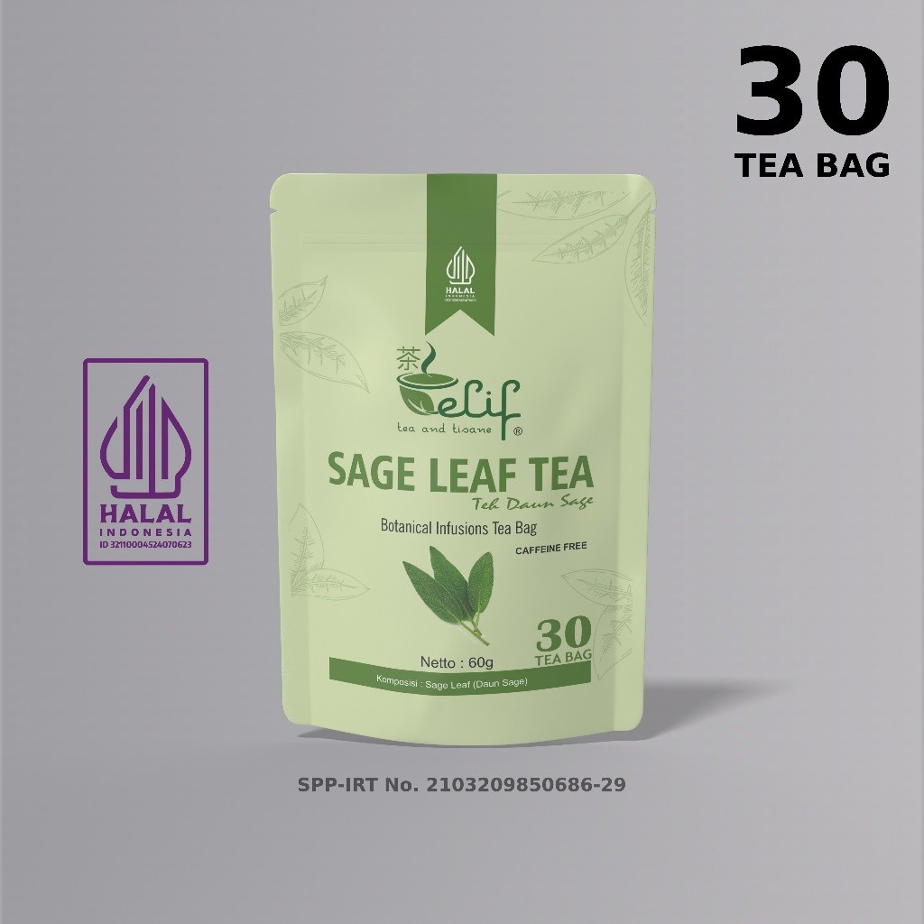 Sage Tea 30 Bags Herbal Infusion For Daily Ritual Botanical Blend
