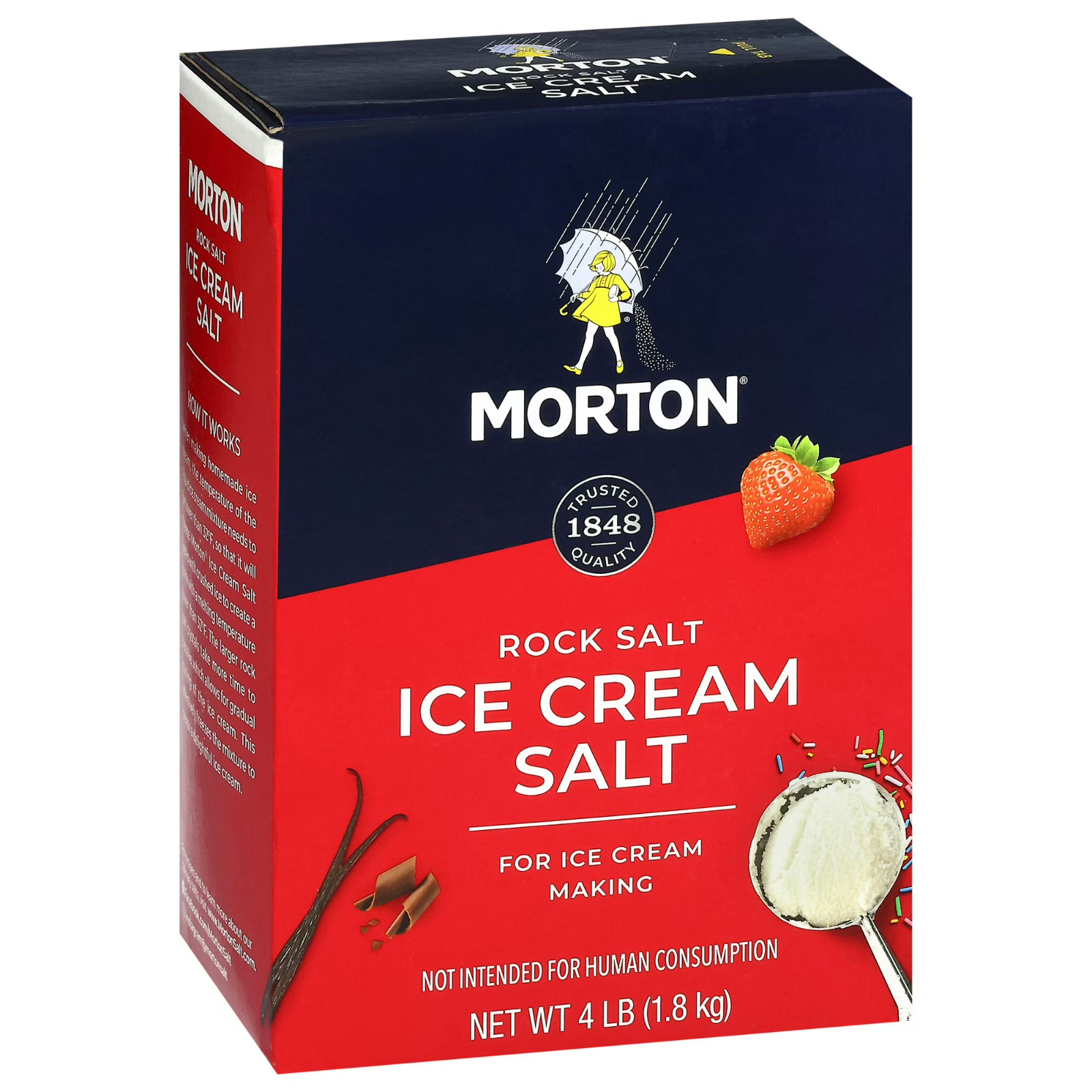 (2 pack) Morton® Ice Cream Salt, Rock Salt for Ice Cream Making, 4 lb each Box