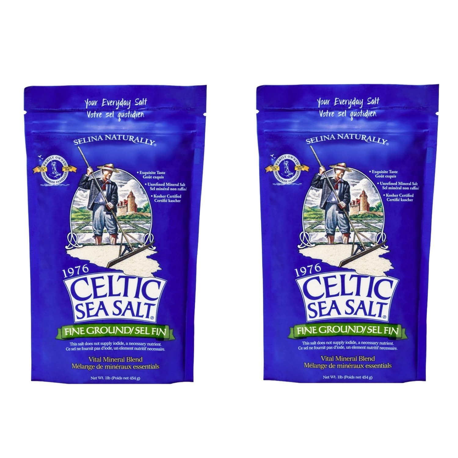 GMP Certified & Lab Tested Fine Sea Salt – Perfect for Everyday Cooking, 2×1 lb
