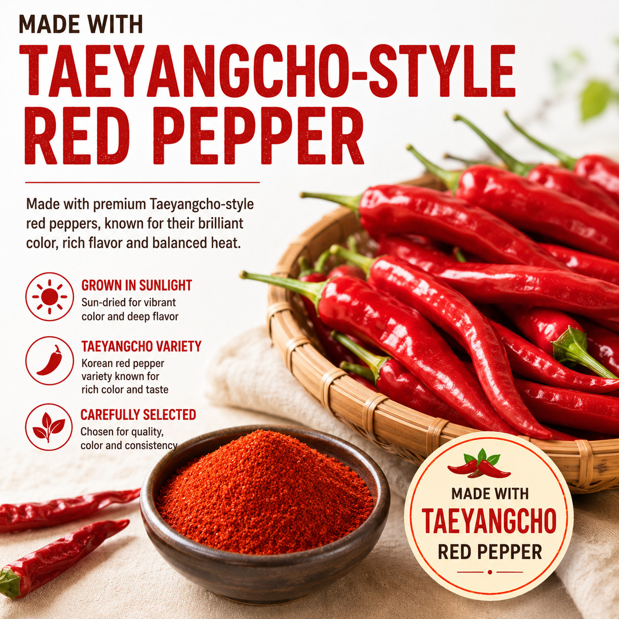 Fine Gochugaru Red Pepper Powder 1 lb Korean Chili Powder Kimchi Tteokbokki