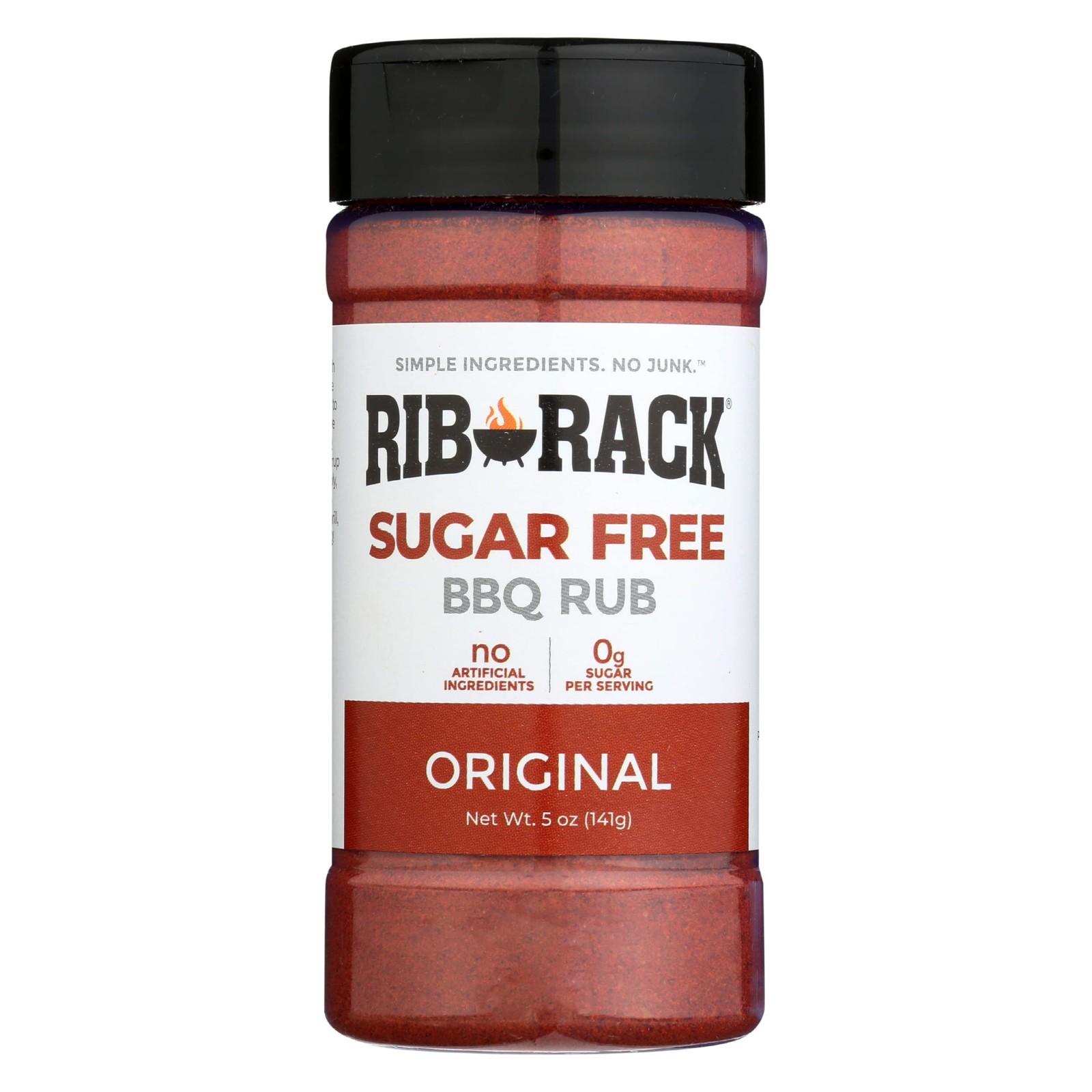 Rib Rack BBQ Rub, Original, Sugar Free, 5 Oz 5 Ounce (Pack of 6), Natural