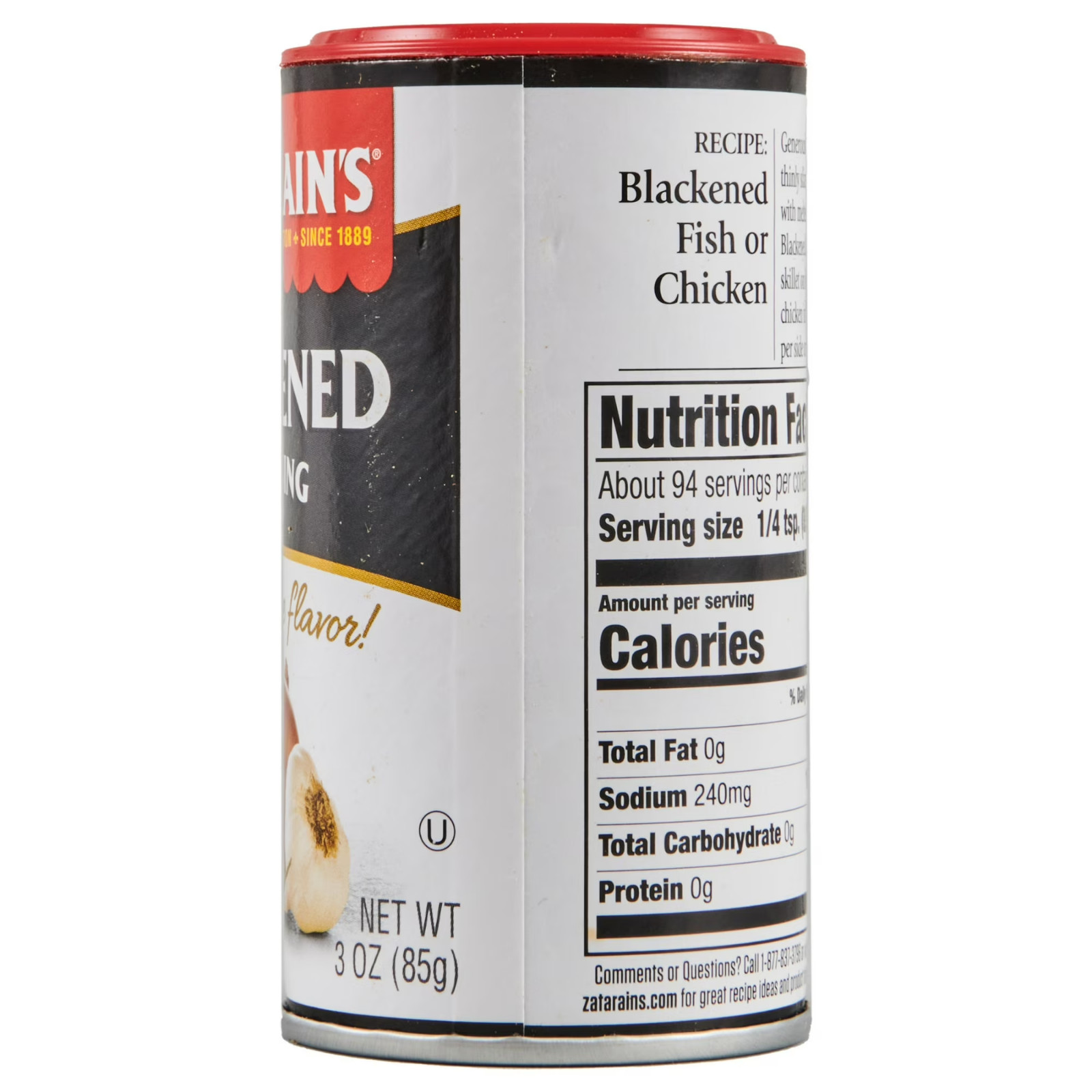 Zatarain’s New Orleans Style Blackened Seasoning, 3.0 oz Can,free shipping…