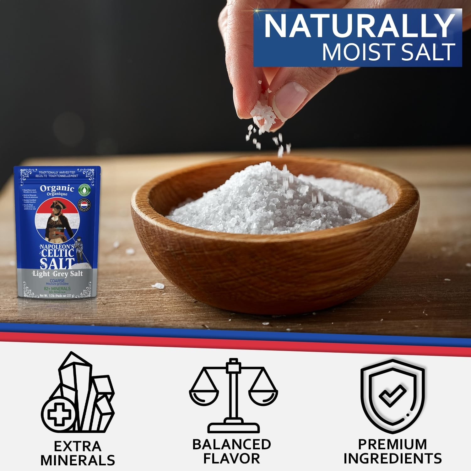 – Celtic Salt Organic 82 Minerals Coarse, 1/2lb Resealable Bag, Celtic Salt, …
