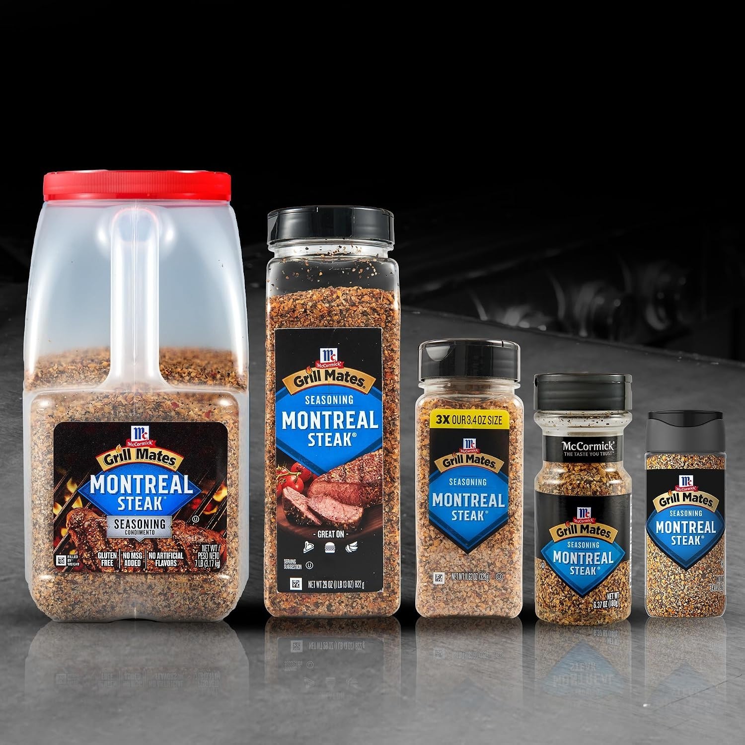 McCormick Montreal Steak Seasoning, 11.62 oz – Gluten Free & MSG-Free Flavor