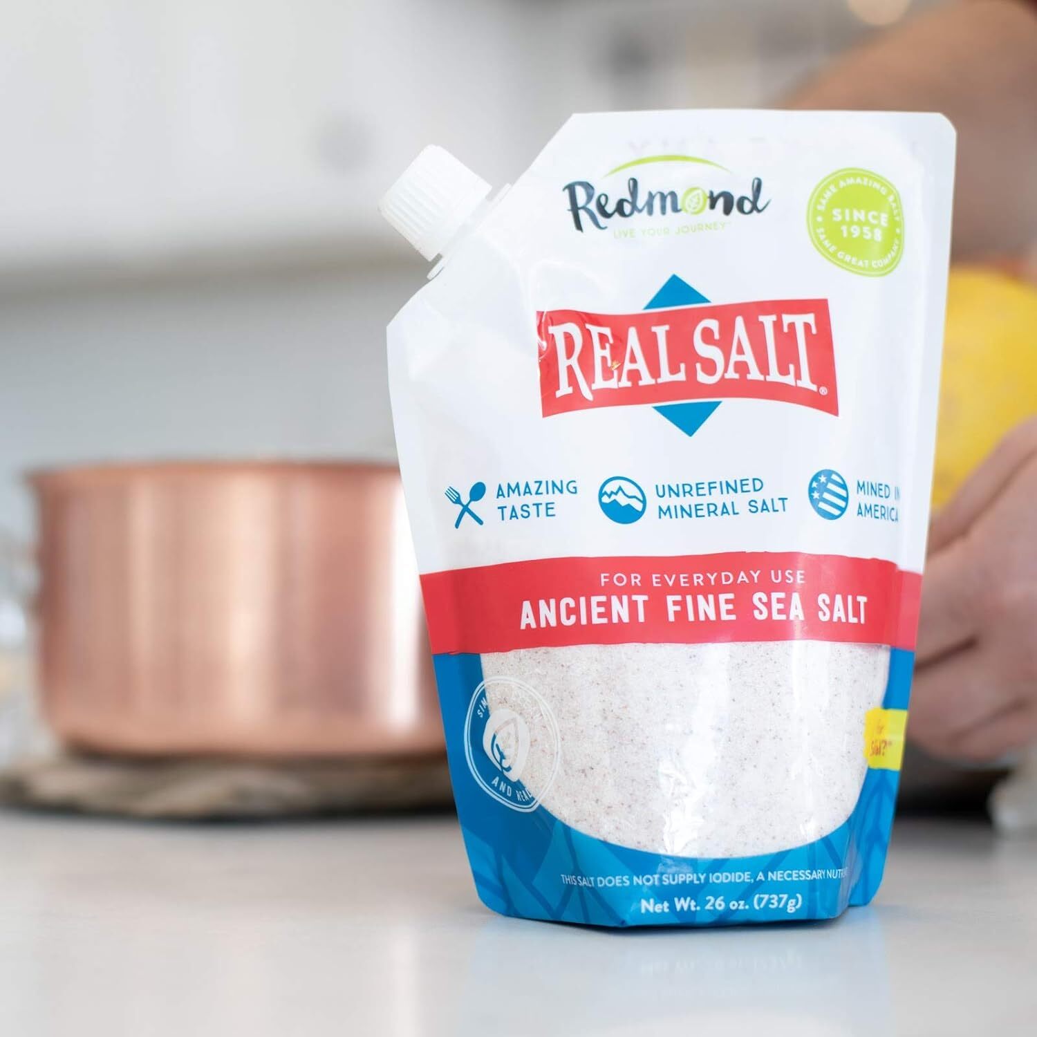 Real Salt Redmond Ancient Fine Sea Salt 26 Oz
