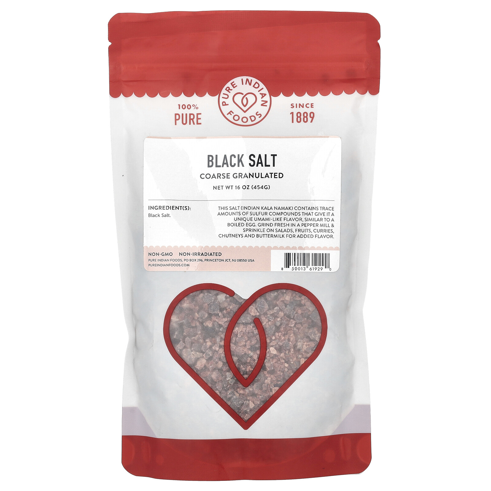 Black Salt, Coarse Granulated, 16 oz (454 g)